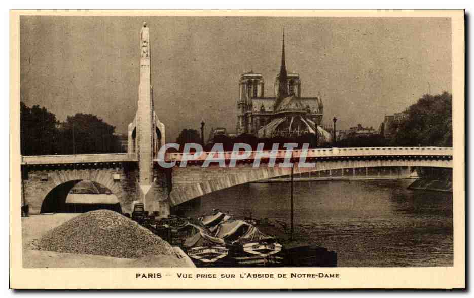 CPA Paris Vue Prise Sur L'Abside De Notre Dame