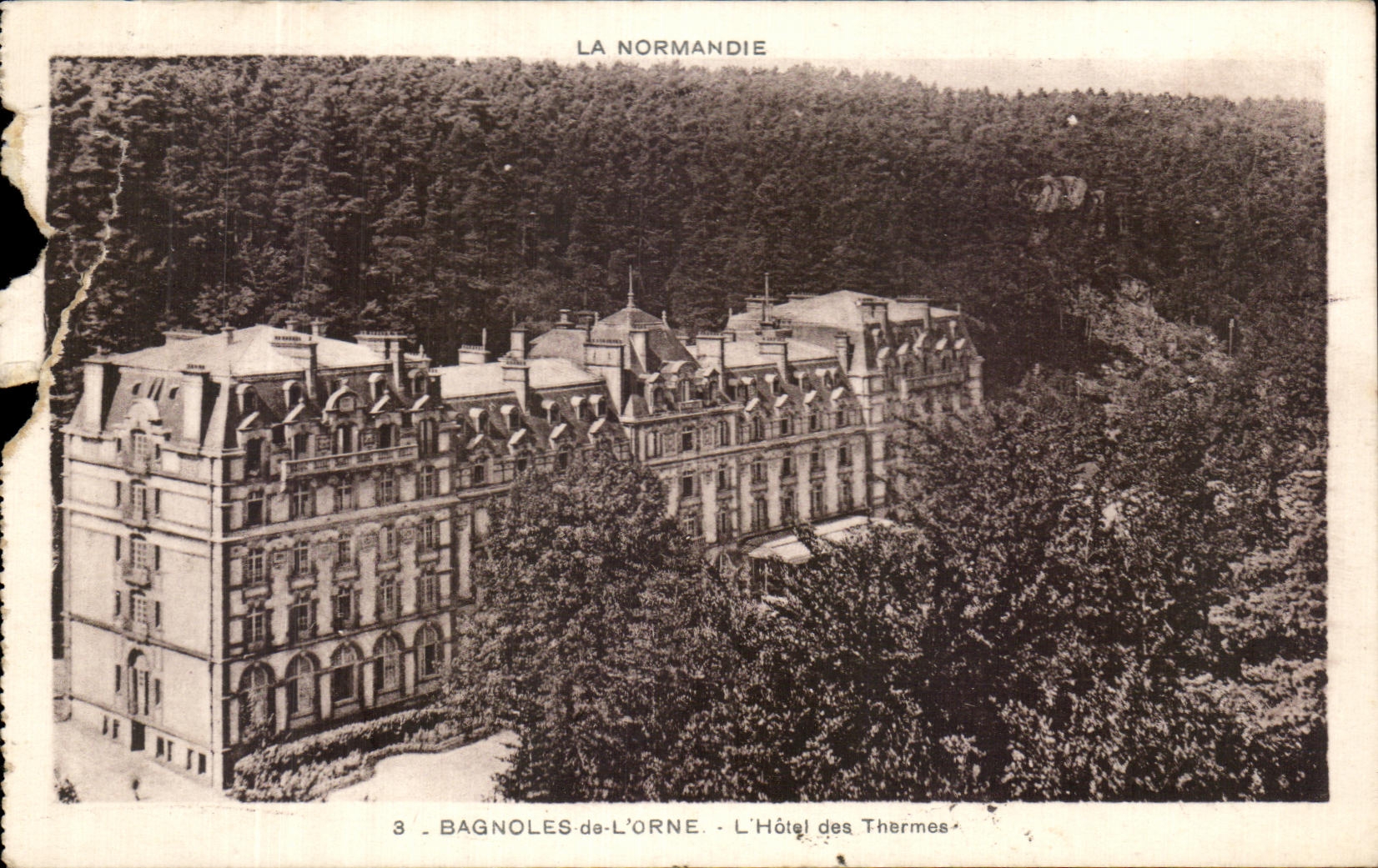 Cartolina d'epoca Bagnoles da L'Orne L'Hotel des Thermes