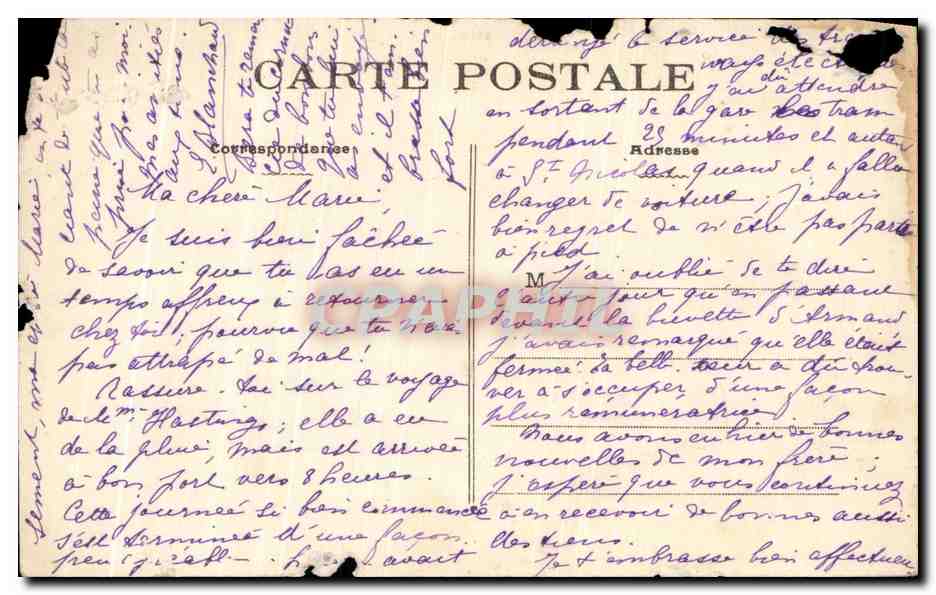 CPA Nantes Basilique Saint Nicolas Tombeau De Mgr Felix Fournier — Verso