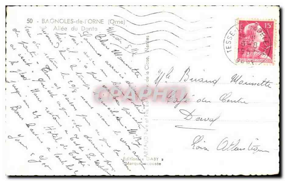 Bagnolles-de-l'Orne — Allée du Donte — Ediciones Gaby — Reverso