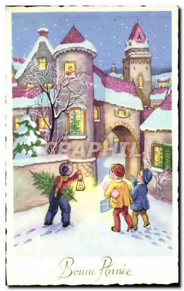 CPA Bonne Annee Enfants