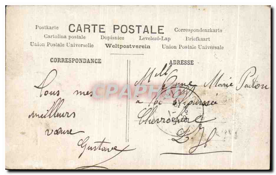 CPA Bonne Annee Homme  — Verso