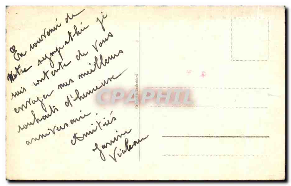 CPA Fantaisie Fleurs Rose — Verso