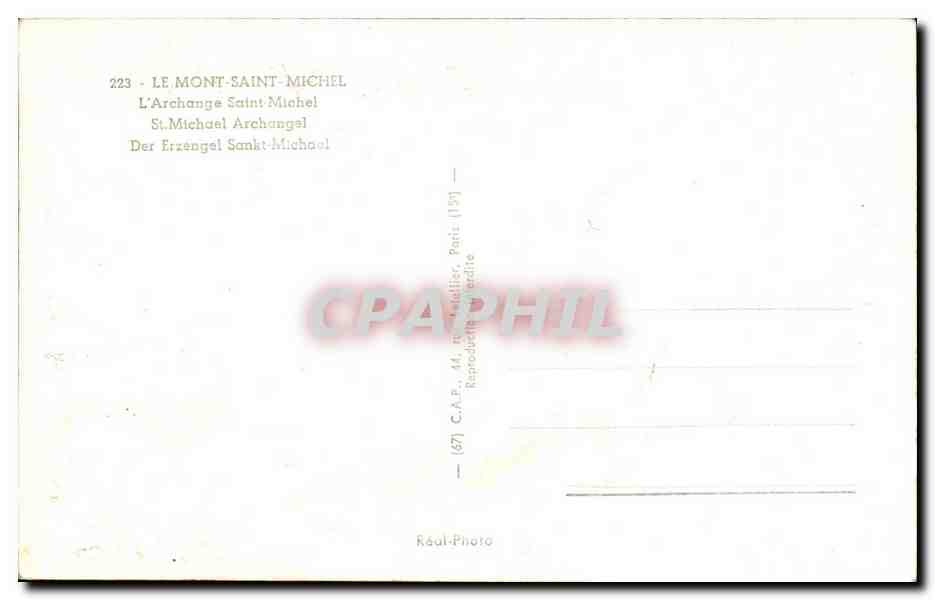 CPSM Le Mont Saint Michel L'Archange Saint Michel Dragon — Reverso