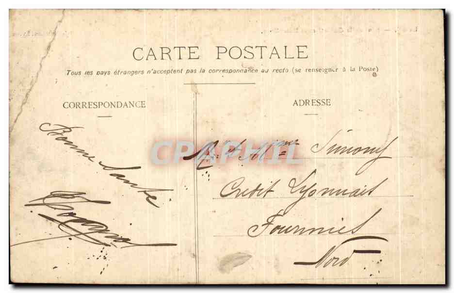 CPA Lyon Pont De La Guillotiere Et Hotel Dieu — Rückseite
