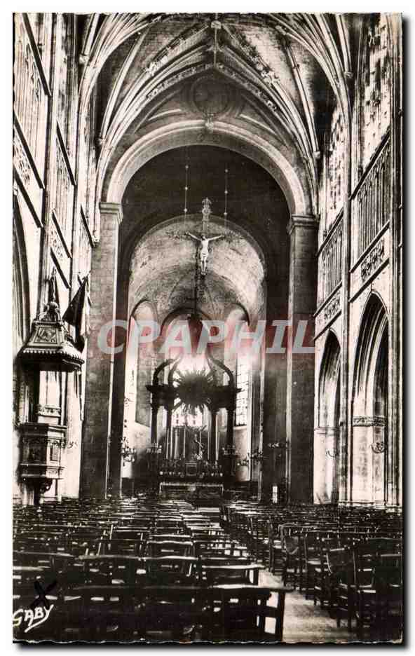 CPA Alencon Eglise Notre Dame Nef Prncipale Au Fond Le choeur