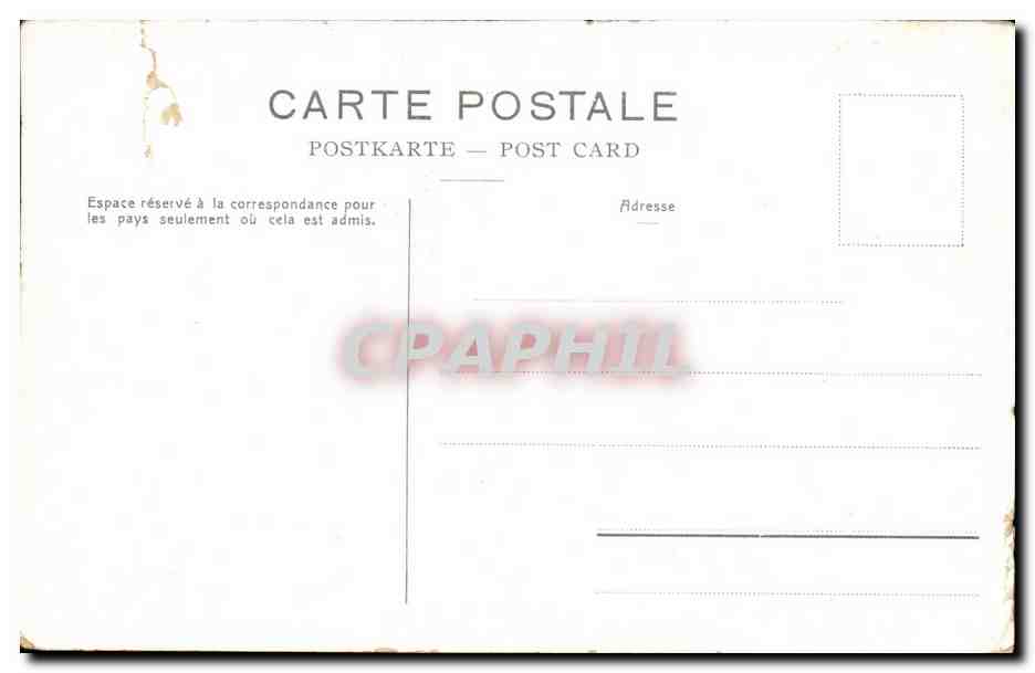 Tarjeta postal antigua Evian les Bains Al Lado Del Muelle — Reverso