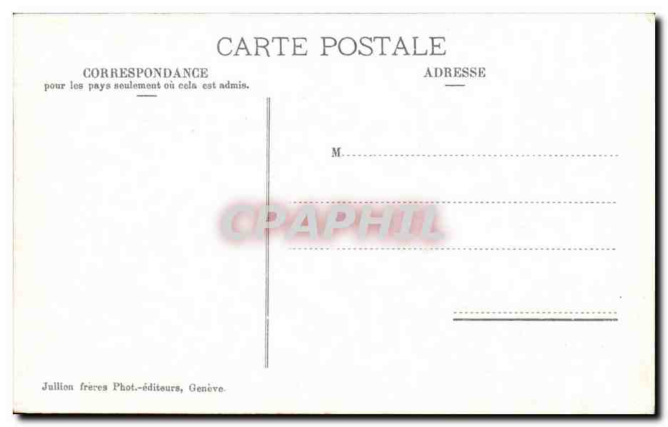 CPA Lac Leman Un Coup De Vent — Back