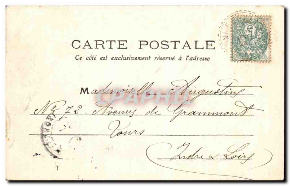 CPA Langeais Le chateau Et L'Eglise — Verso