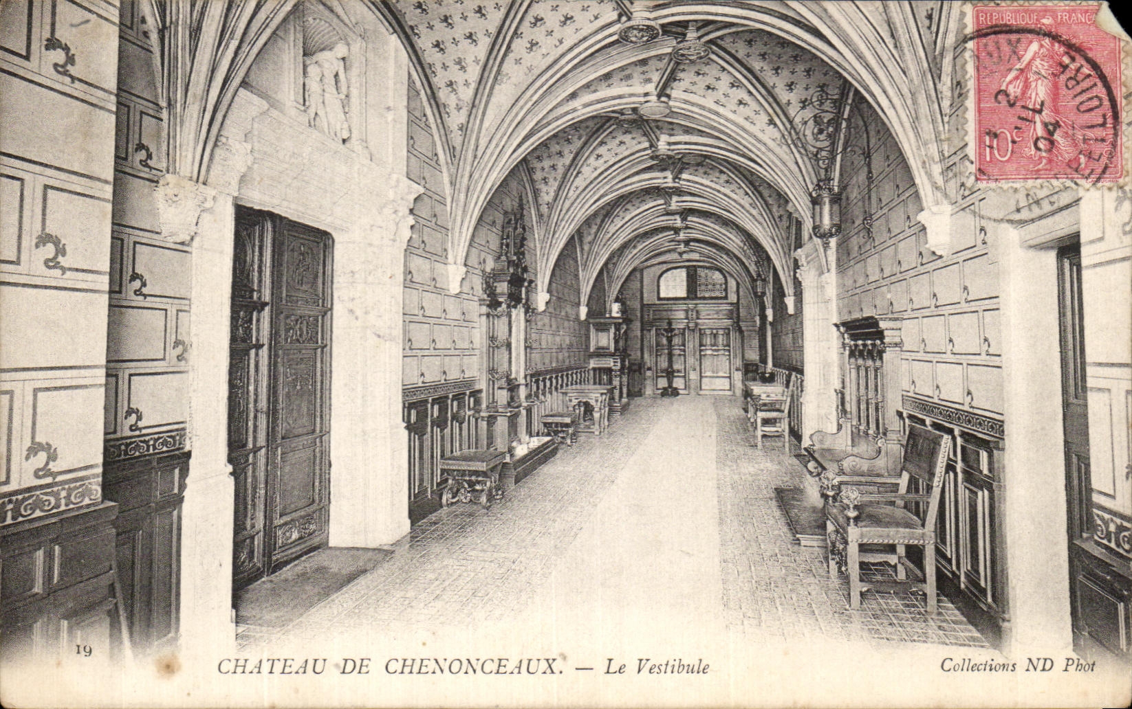 CPA Chateau De Chenonceaux Le Vestibule
