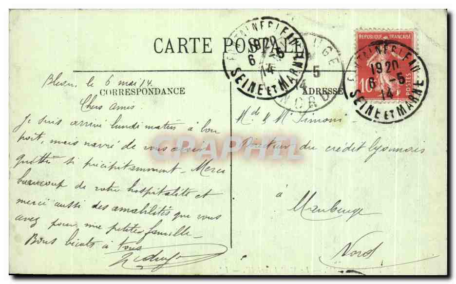 Fontainebleau — Le Mail Henri IV — LL. — n° 178 — Achterkant