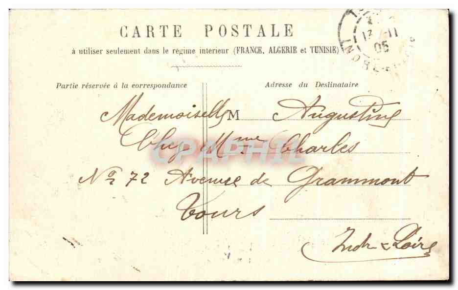 CPA Hotel de Ville Paris — Rückseite