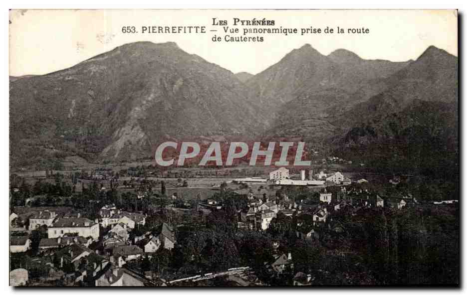 Pierrefitte — Vue panoramique prise de la route de Cauterets — Éditeur : Les Pyrénées, n° 653