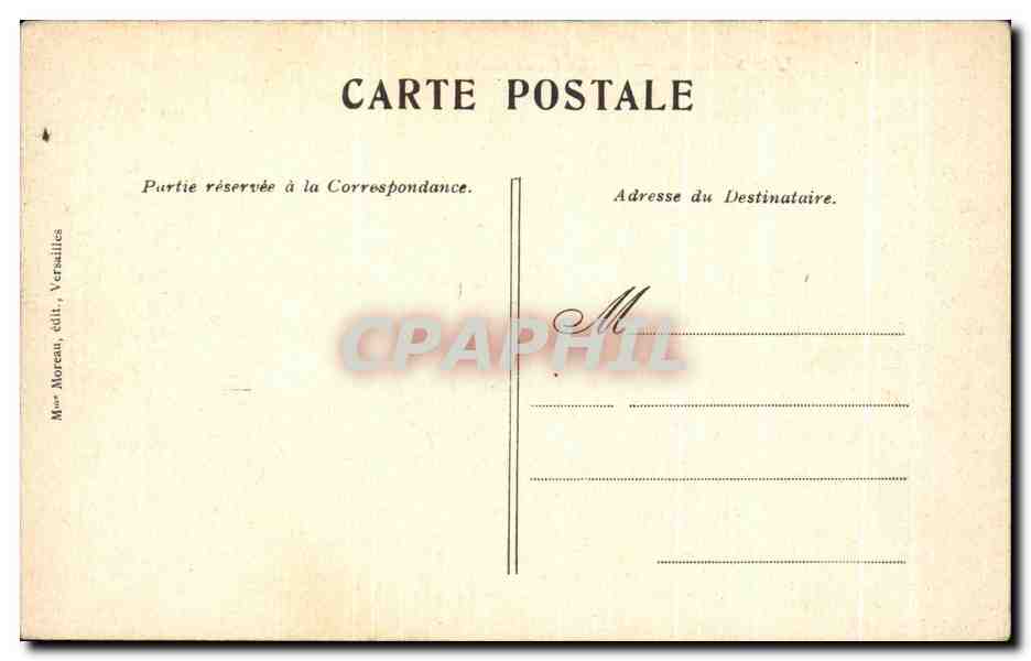 Versailles — Grand-Trianon — éditeur Moreau, Versailles — Verso