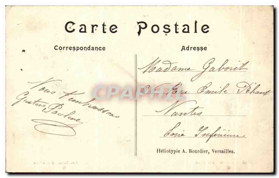 CPA Versailles Parc de Les Bains d'Apollon — Rückseite