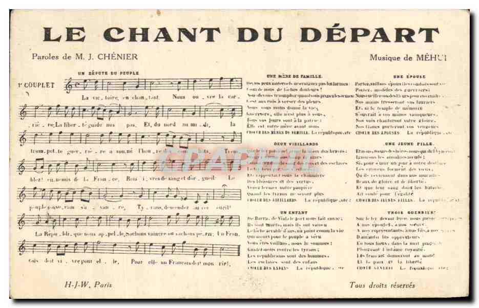 CPA Le Chant Du Depart Chenier Mehui
