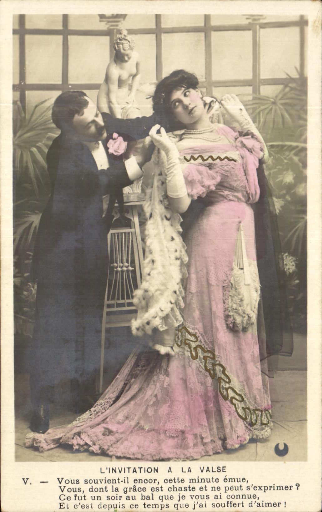 L'INVITATION À LA VALSE — poème romantique — éditeur non identifié, n° de série non visible