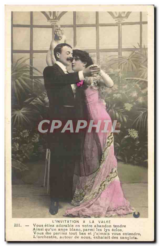CPA L'Invitation a La Valse Femme 