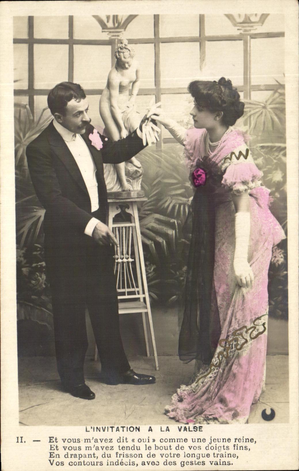 L'invitation à la Valse — scène de bal — éditeur non identifié, n° de série non visible