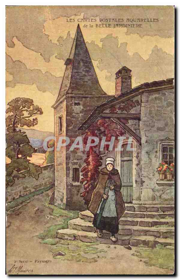 CPA Les Cartes Postales Aquarelles De La Belle Jardiniere