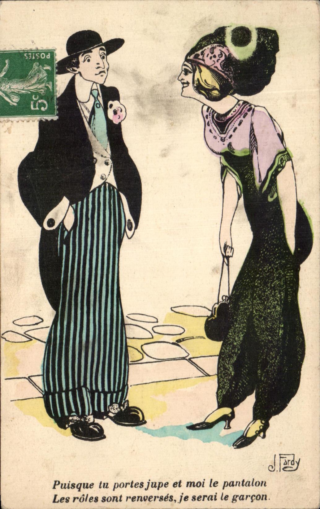 Hommes et femmes — rôles inversés — J. Fardy