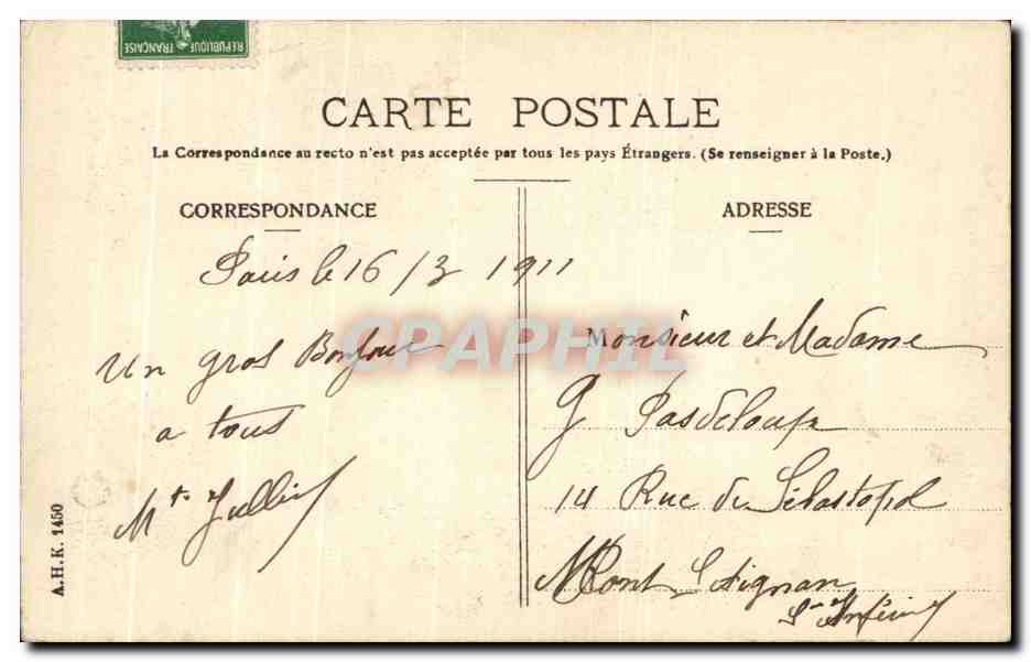 Hommes et femmes — rôles inversés — J. Fardy — Verso