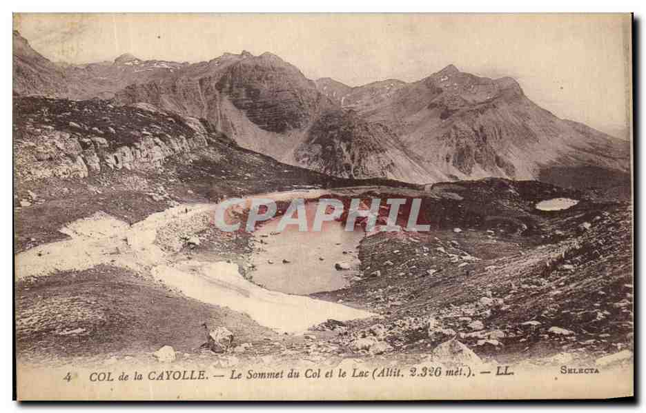 CPA Col De La Cayolle Le Sommet Du Col Et Le Lac