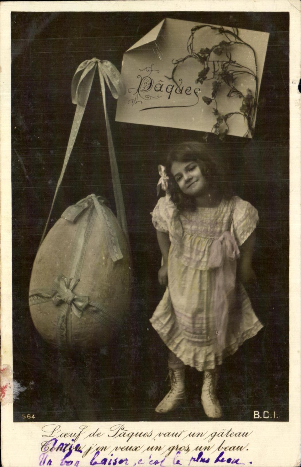 CPA Fantaisie Enfant Paques 