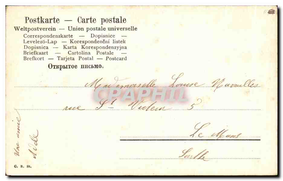 CPA Fantaisie Enfant — Rückseite