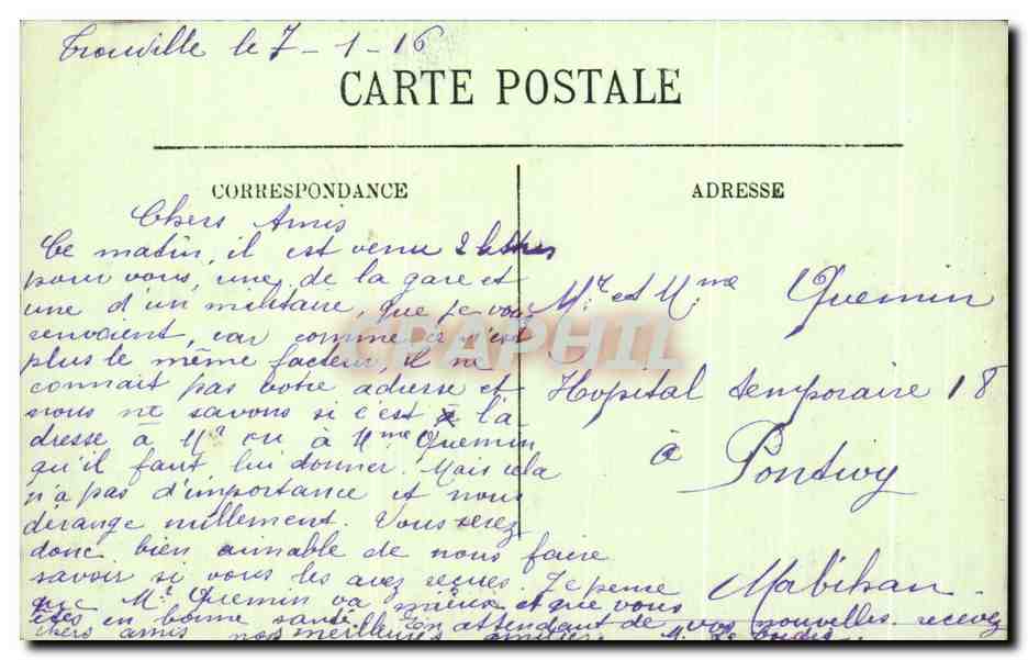CPA Trouville Vue Generale sur le Quai Bateaux  — Rückseite