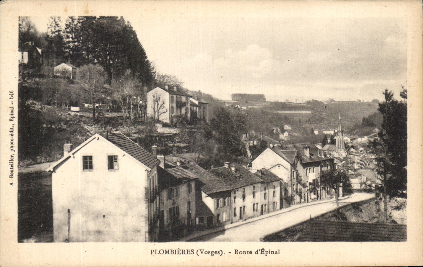 CPA Plombieres Route d'Epinal