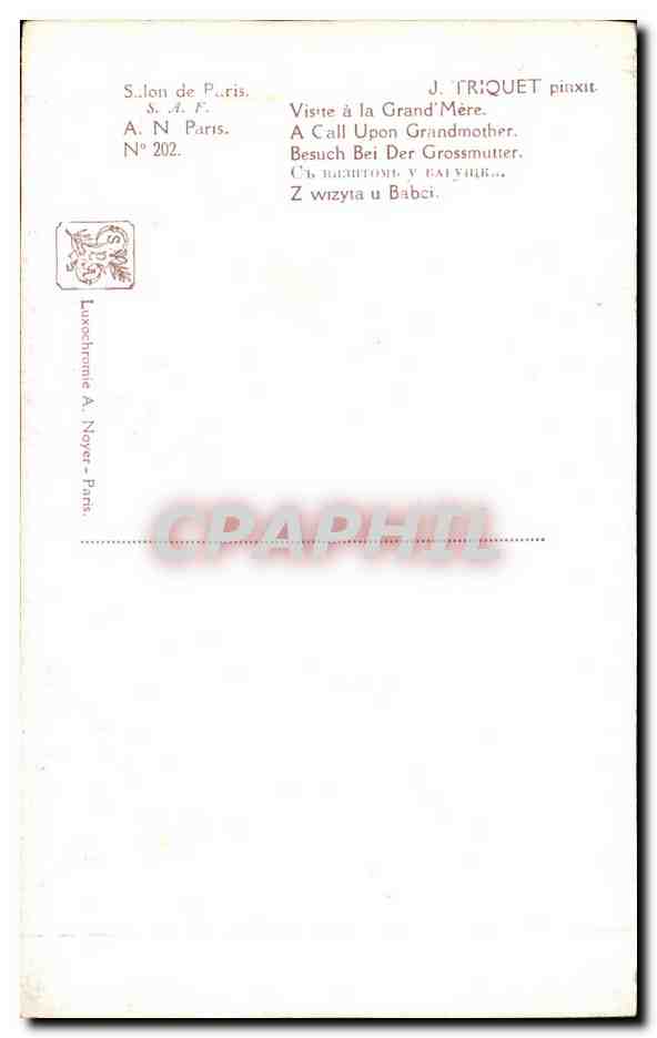 CPA Salon de Paris Visite a la Grand Mere  — Verso