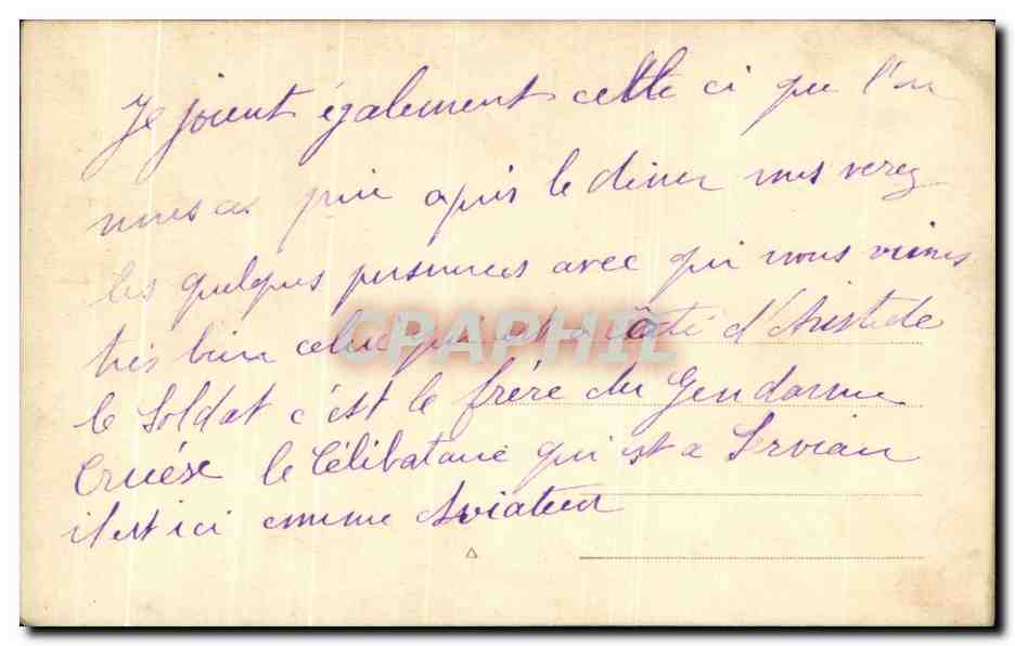 CARTE PHOTO Militaria — Rückseite