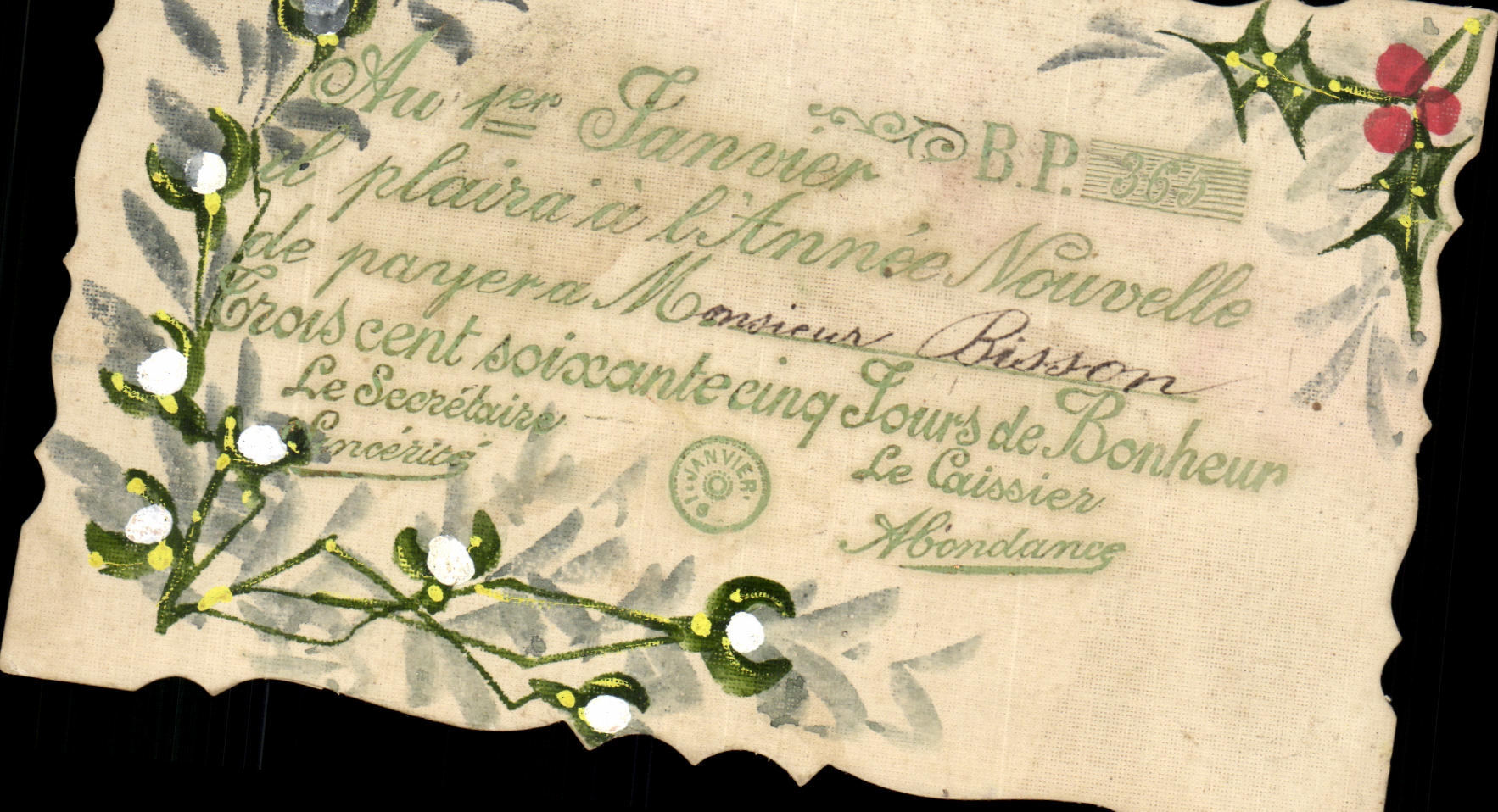 CPA Voeux Fleurs 