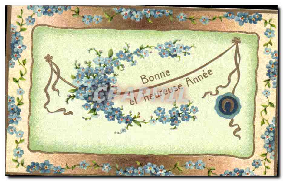CPA Bonne Et Heureuse Annee Fleurs 