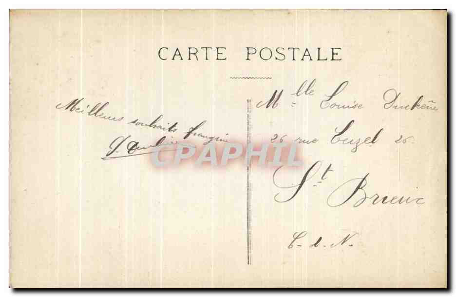 CPA Bonne Fete Homme Boite aux lettres — Rückseite