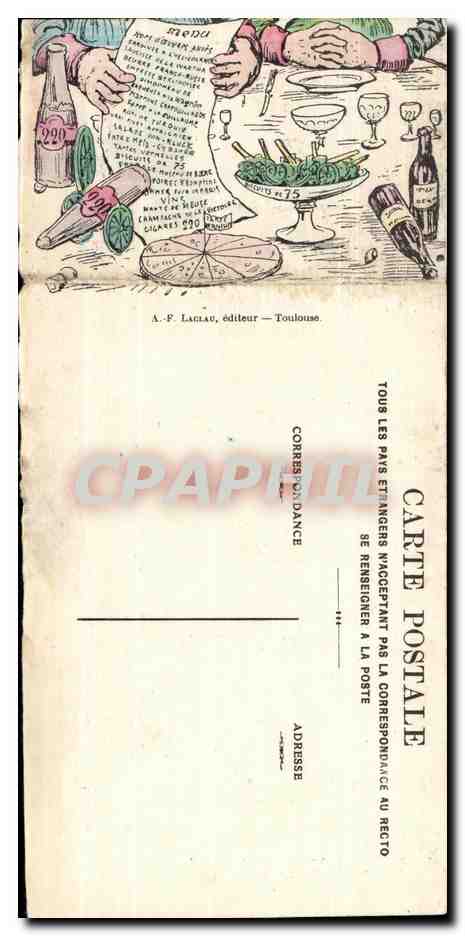 CPA La Note A Payer Nous Nous Gavons Litteralement Mon Pauvre Francois Joseph Militaria — Rückseite