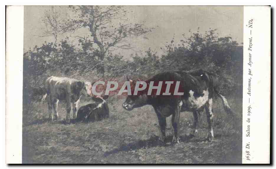 CPA Salon 1919 Automne Aymar Pezant Vaches