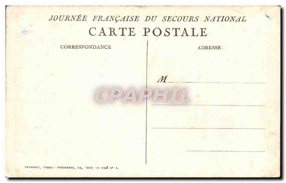 CPA Militaria Lion et coq — Verso