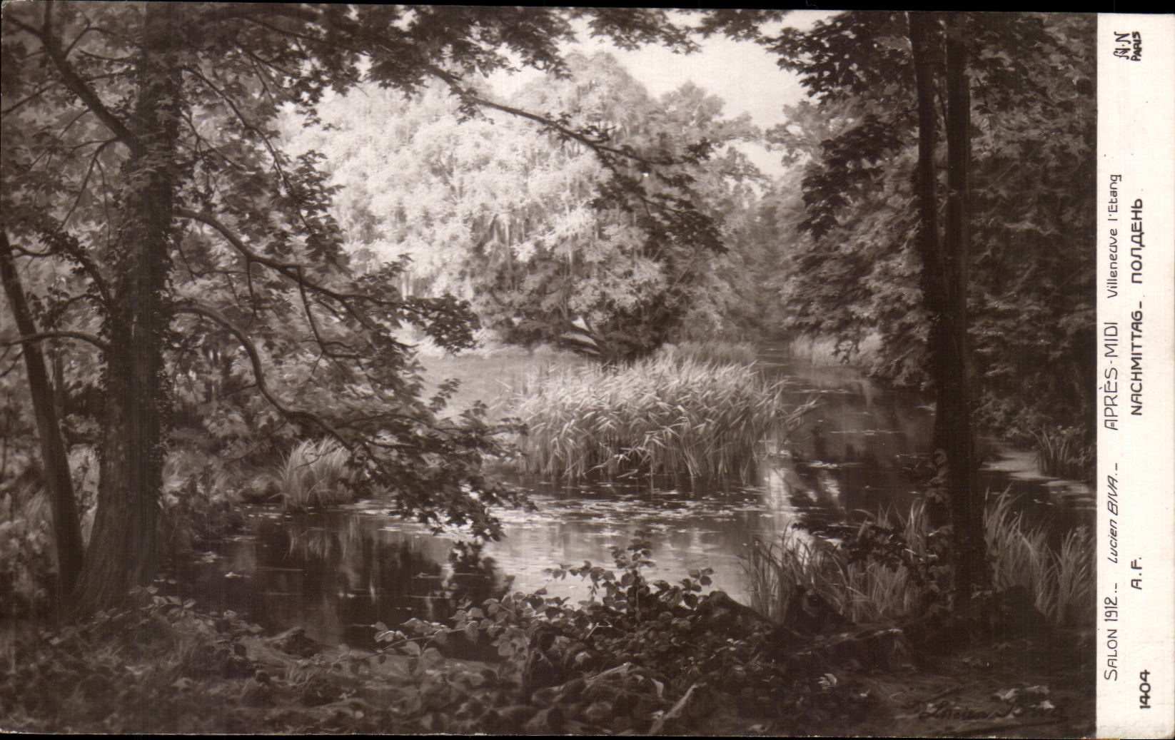 Paysage de forêt avec étang — Salon 1912 — A.N. Noyes, n° 4