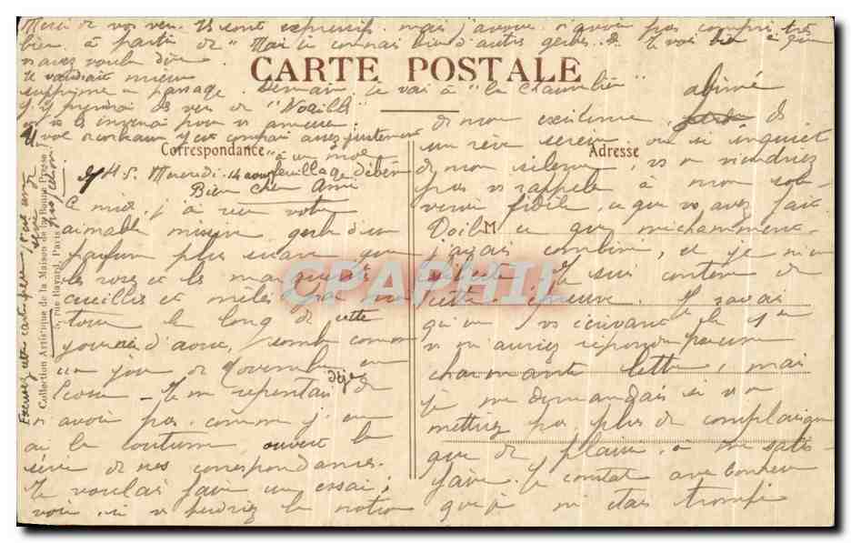 CPA Sainte Cecile Sainte Cecile en priere pour la Conversion de Valerien — Verso