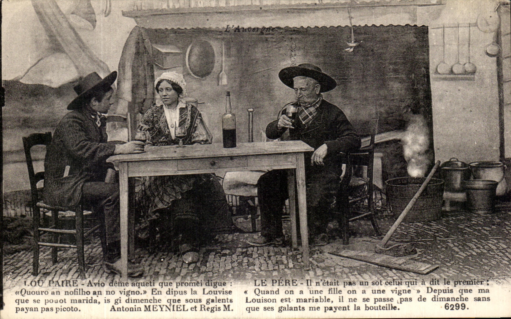 CPA Lou Paire Le pere Auvergne Folklore Costume 
