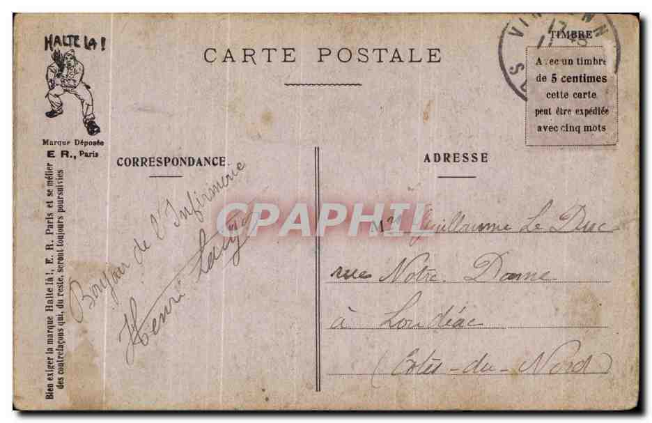Fête de la Classe 1917 — Monsieur Percents — E.R. Paris — Achterkant