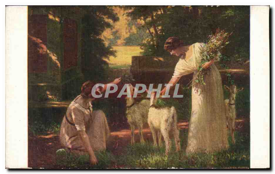 CPA Fantaisie Salon de Paris Kowalsky Bucolique Chevre 