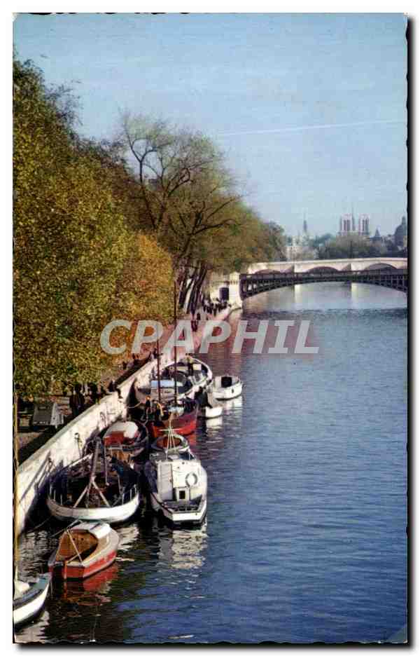 CPA Paris Vue sur Seine de Notre Dame 