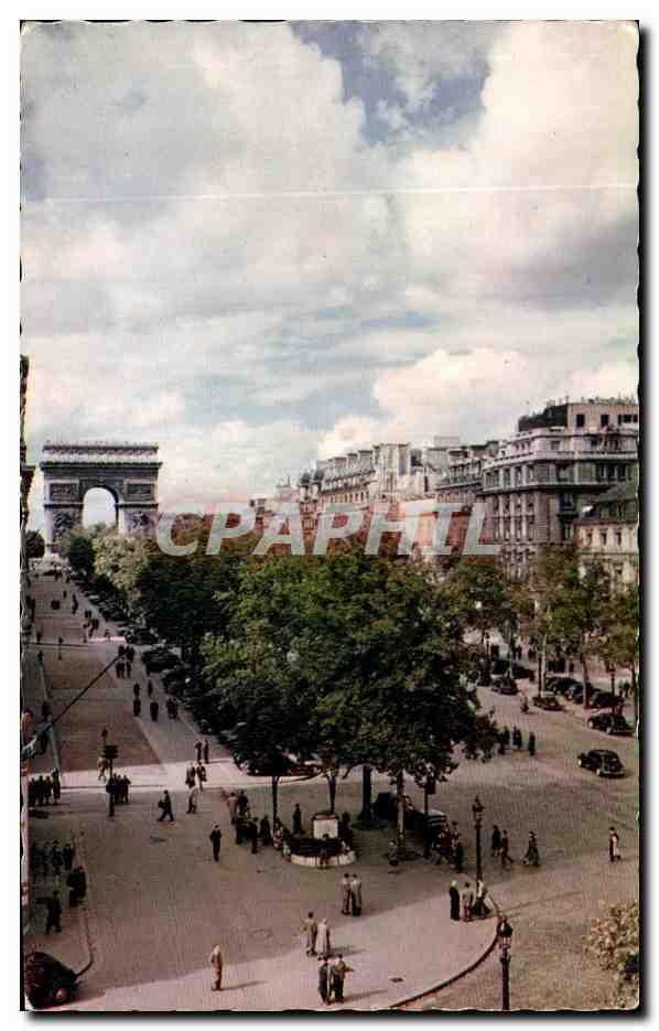 Paris - Avenue des Champs-Élysées — vue de l'Arc de Triomphe — éditeur CPAPHIL, n° 7040