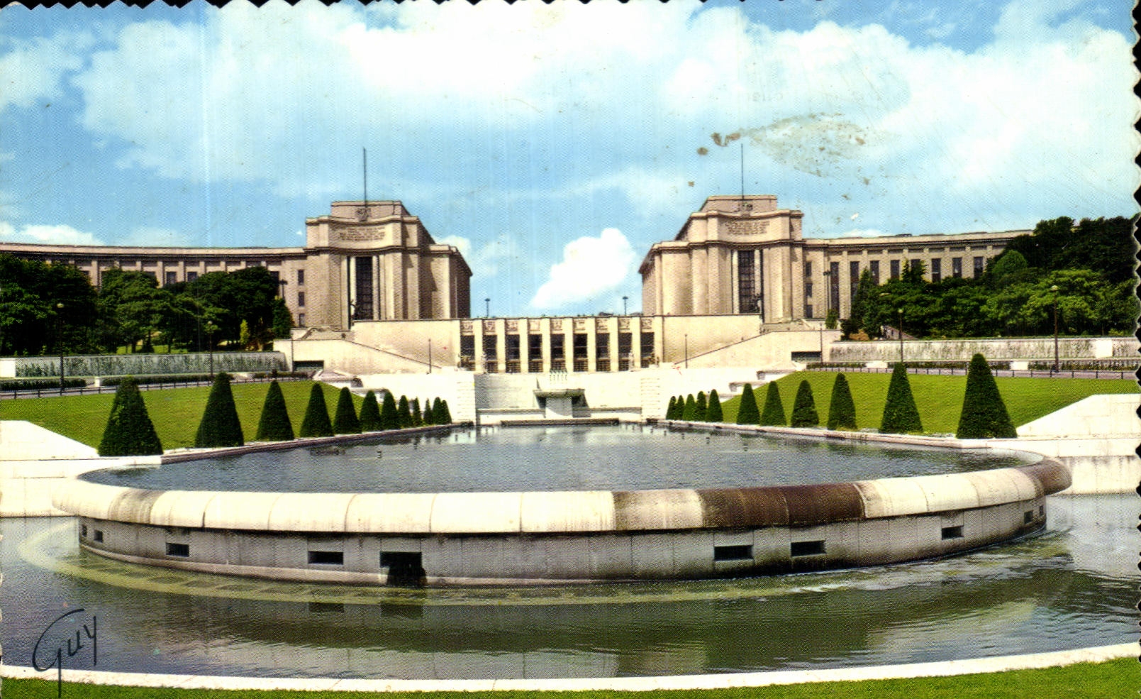 CPA Paris Et Ses Merveilles Bassin des jardins du Trocadero et le palais de Chaillot 
