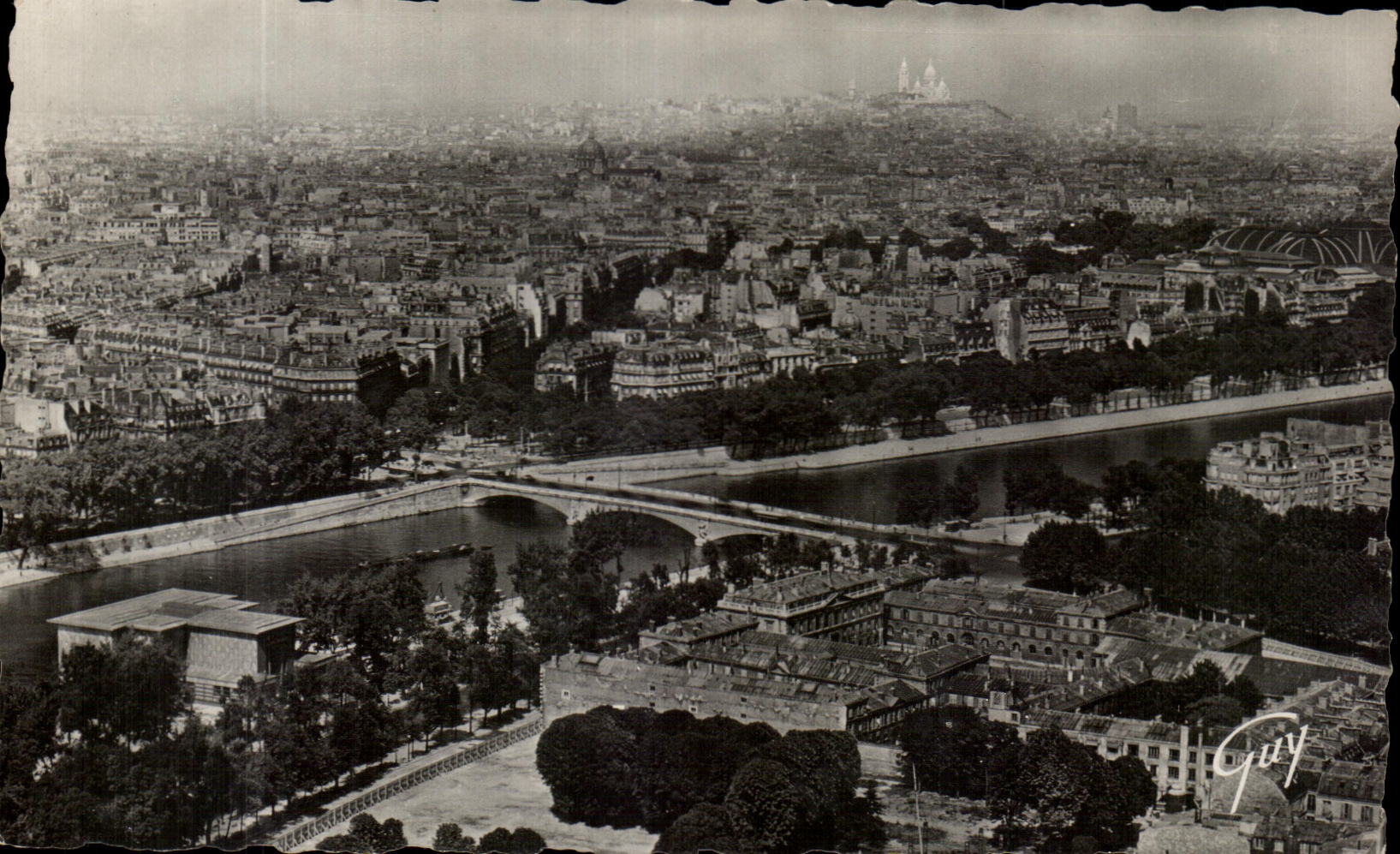 Paris et ses merveilles — Panorama sur Paris, vue prise de la tour Eiffel — Éd. d'Art GUY