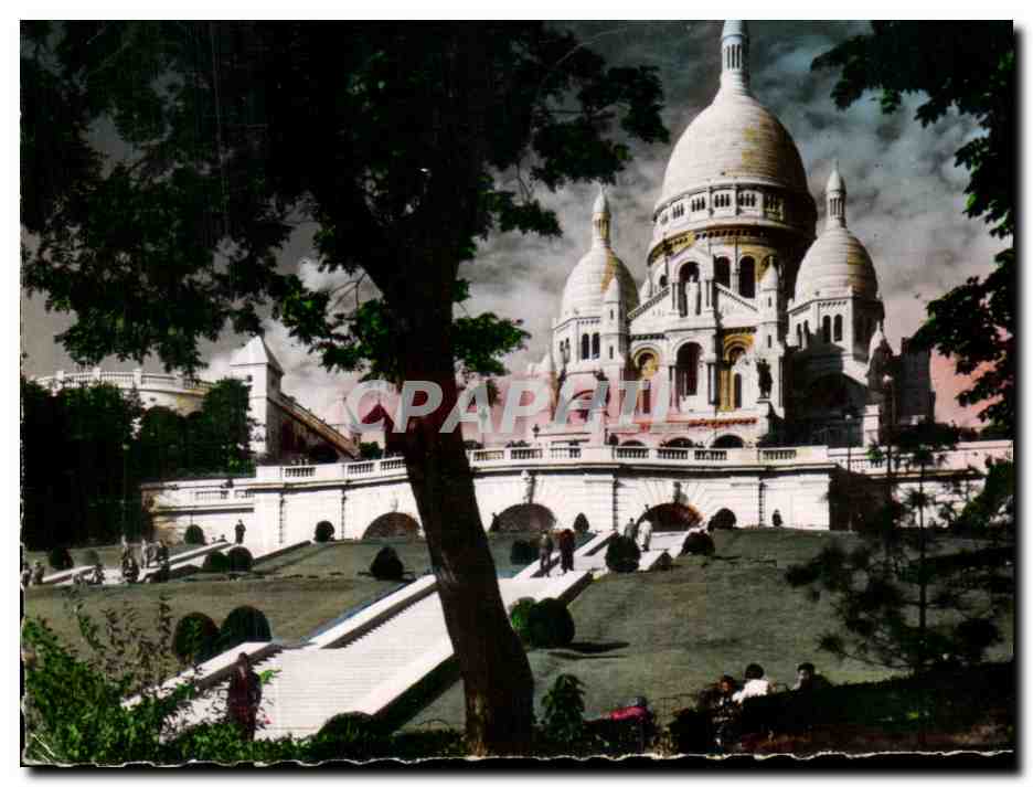 CPA Paris La Basilique du Sacre Coeur Montmartre