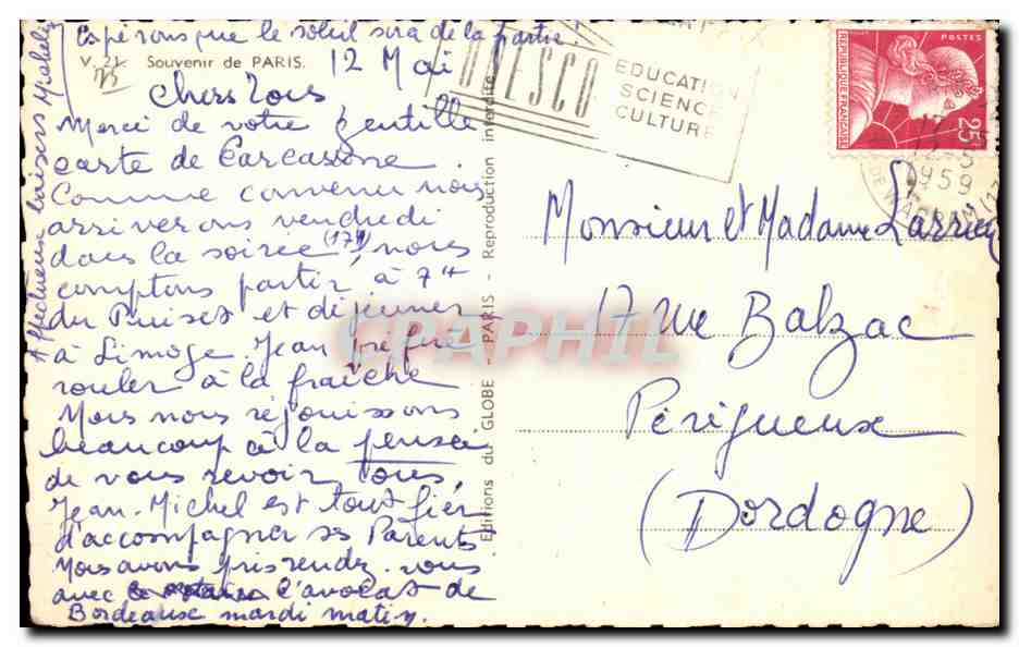 Paris — Lieux emblématiques — Éditeurs du Globe — Rückseite